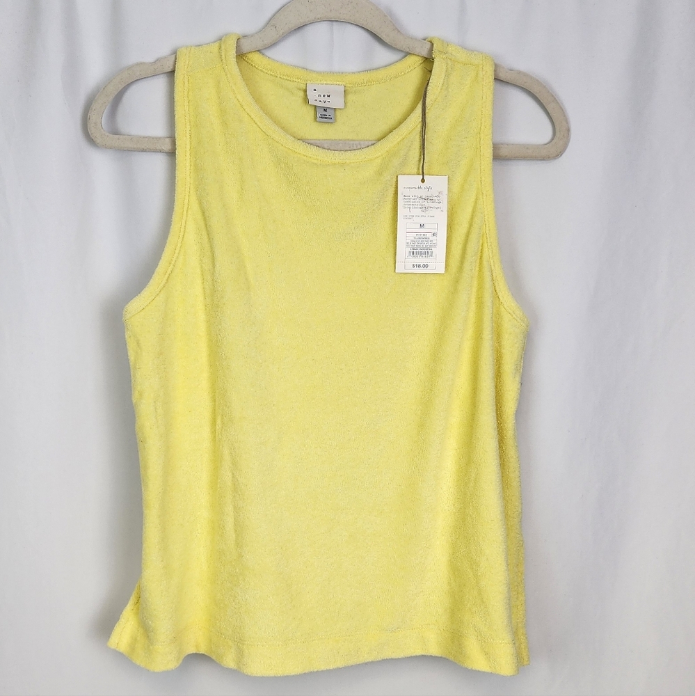 Women's A New Day Yellow Valuer Tank Top Size S & M NWT